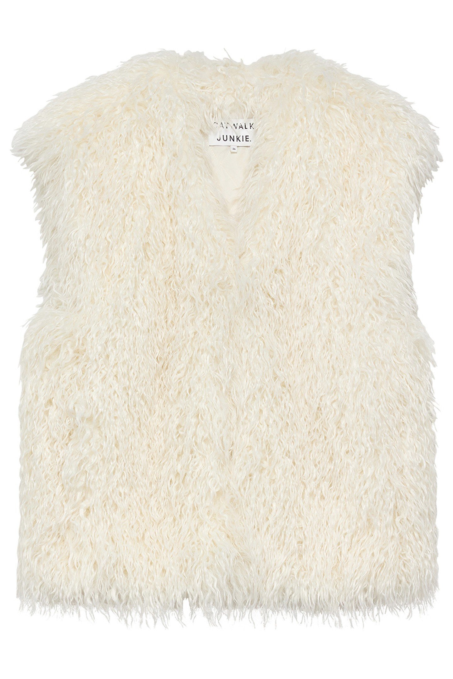 FUR BODYWARMER VANILLA CREAM 4