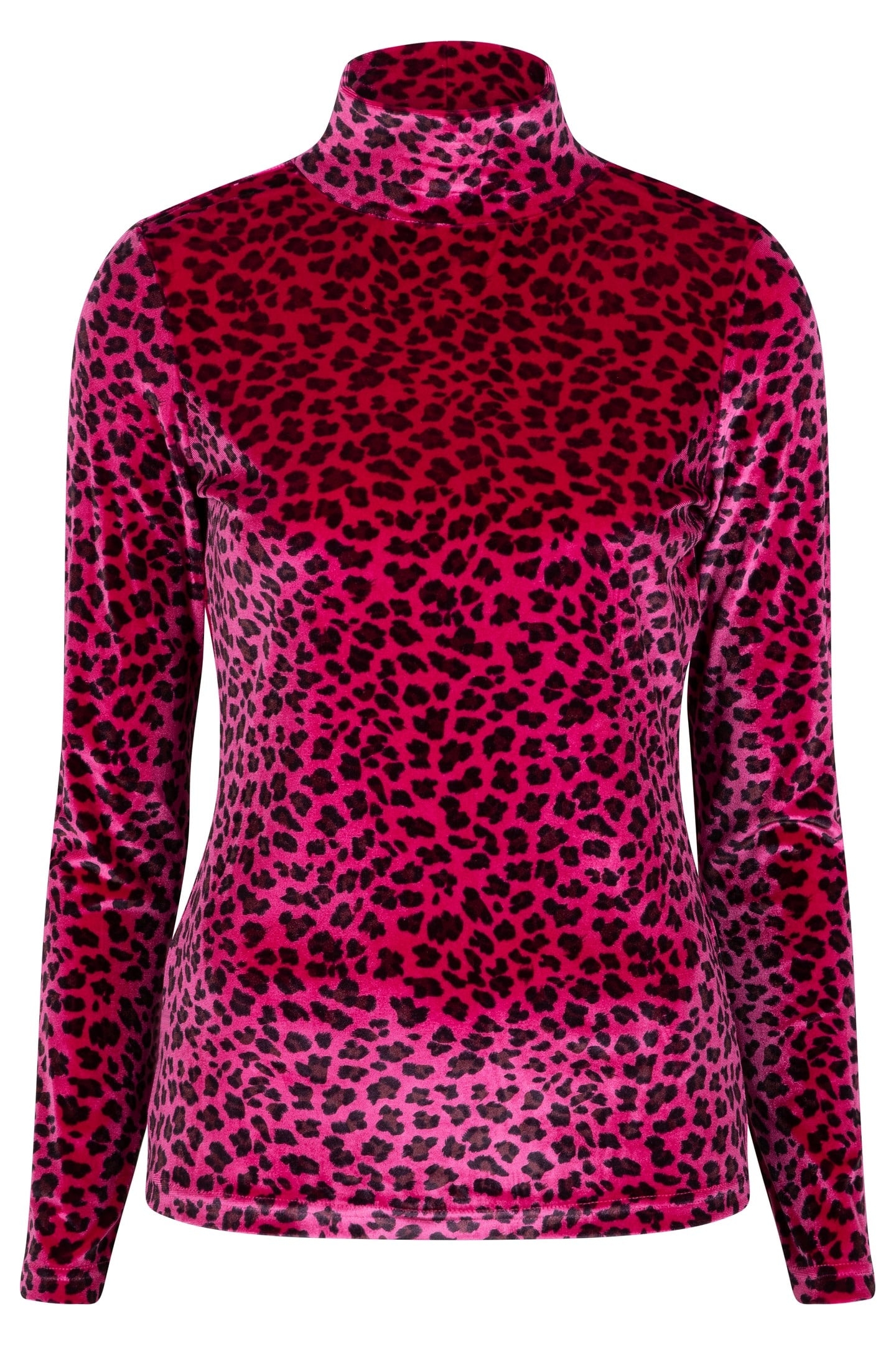 TOP VELOURS PRINTED ANIMAL PINK 1