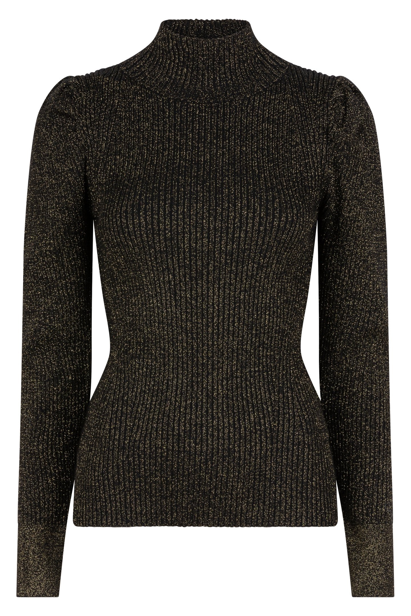 SWEATER RIB LUREX BLACK / GOLD 5
