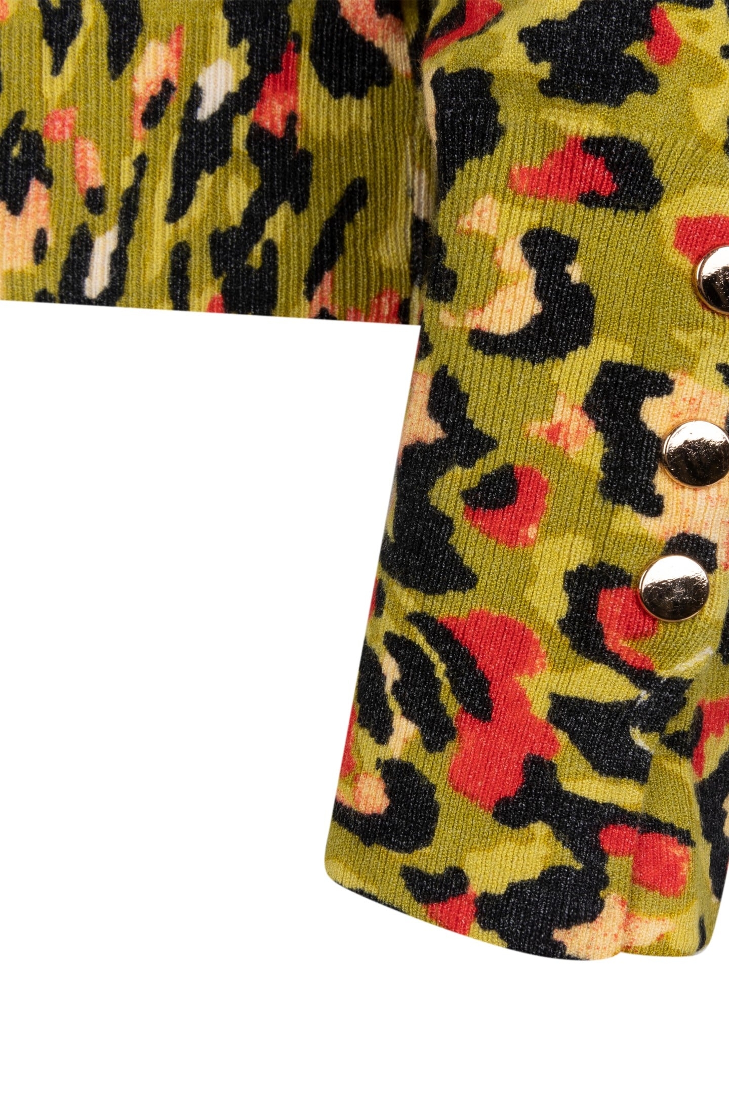 SWEATER BUTTONED SLVE UNTAMED ANIMAL PRINT 3