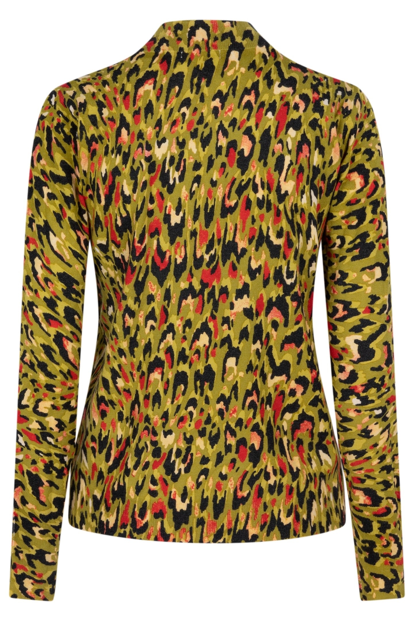 SWEATER BUTTONED SLVE UNTAMED ANIMAL PRINT 2