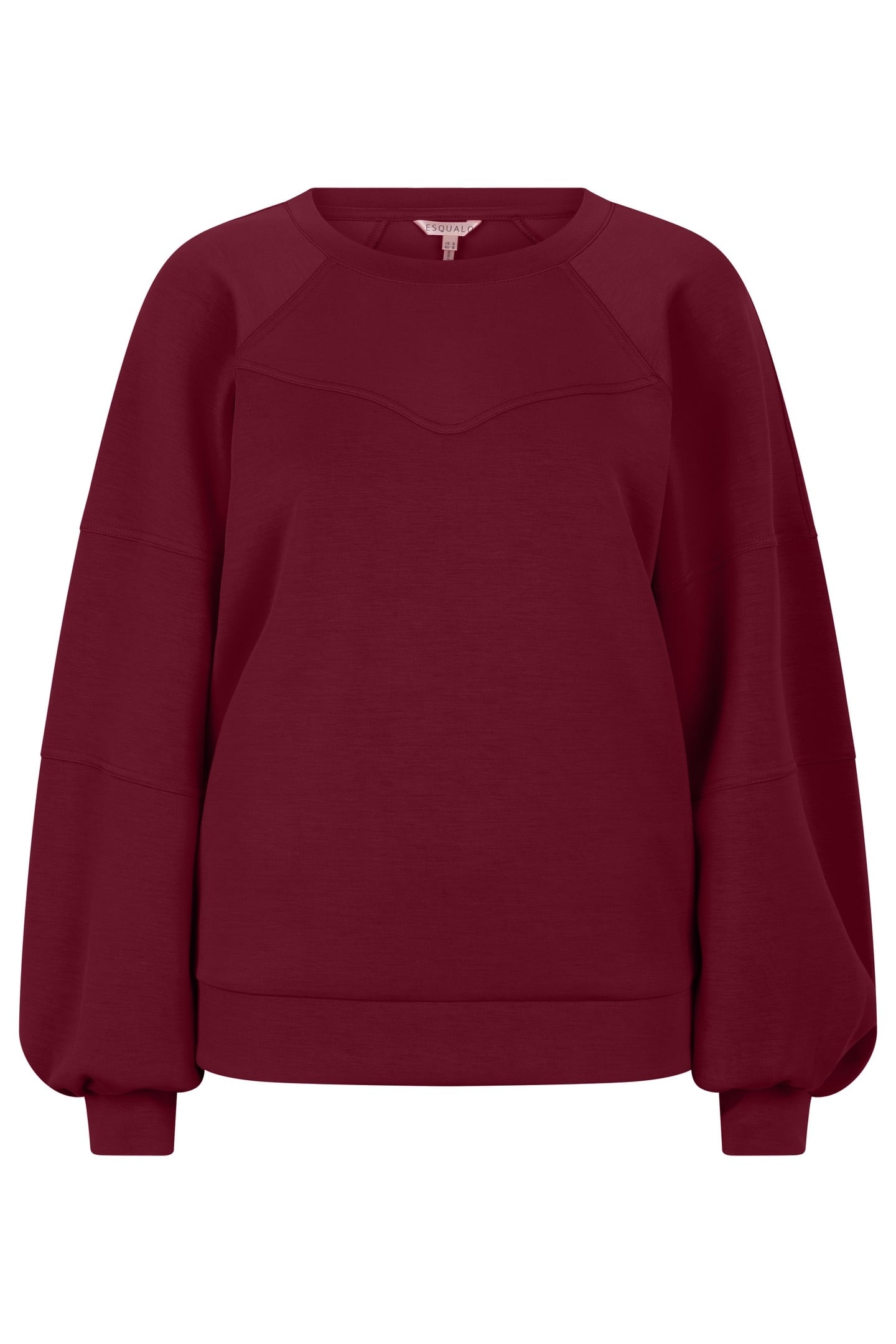 SWEATER “V” SEAMS MODAL WINE RED 1