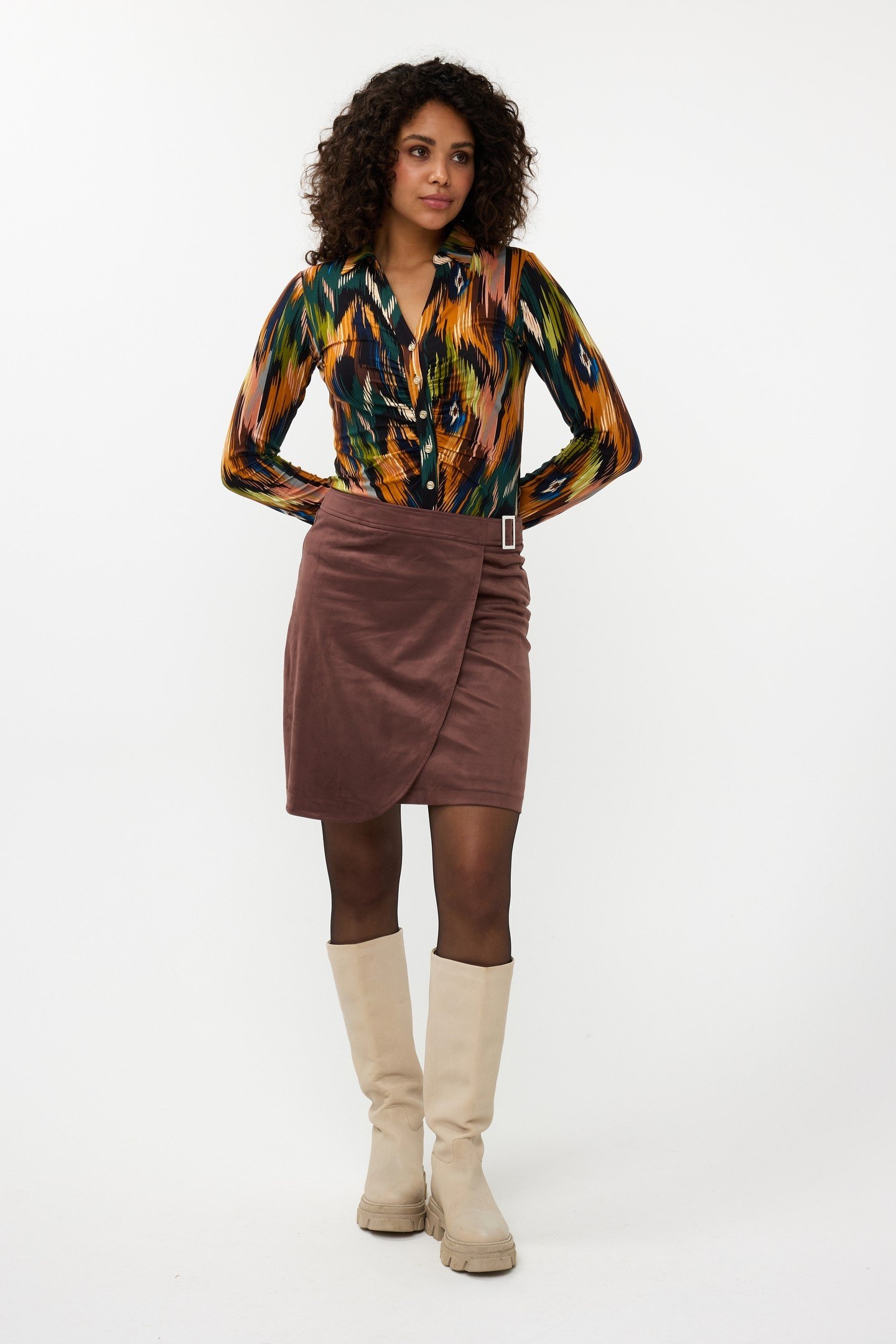 BLOUSE GATHERING UNIVERSE LIGHTNING SJ PRINT 1