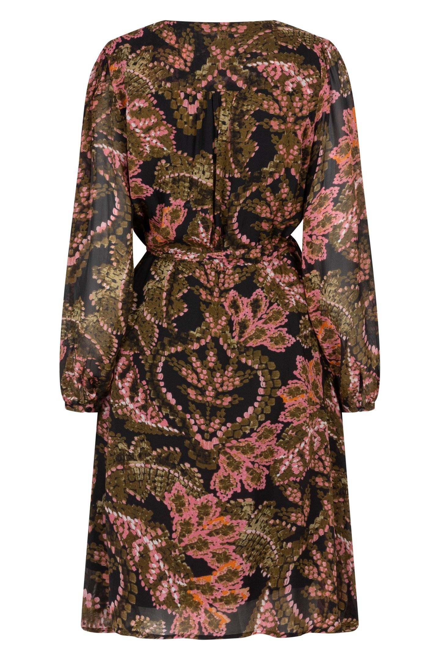 DRESS ELASTIC WAIST GLOBAL FLOWER PRINT 6