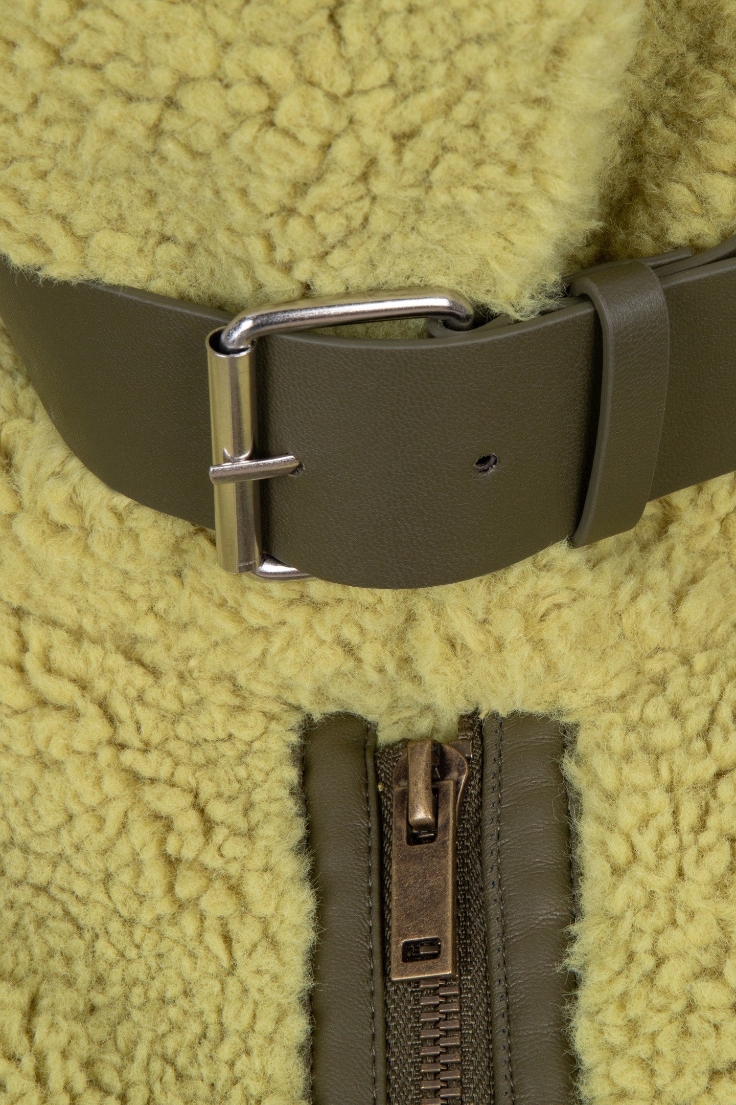 JACKET BONDED SUEDE FAKE FUR LEAF GREEN 7