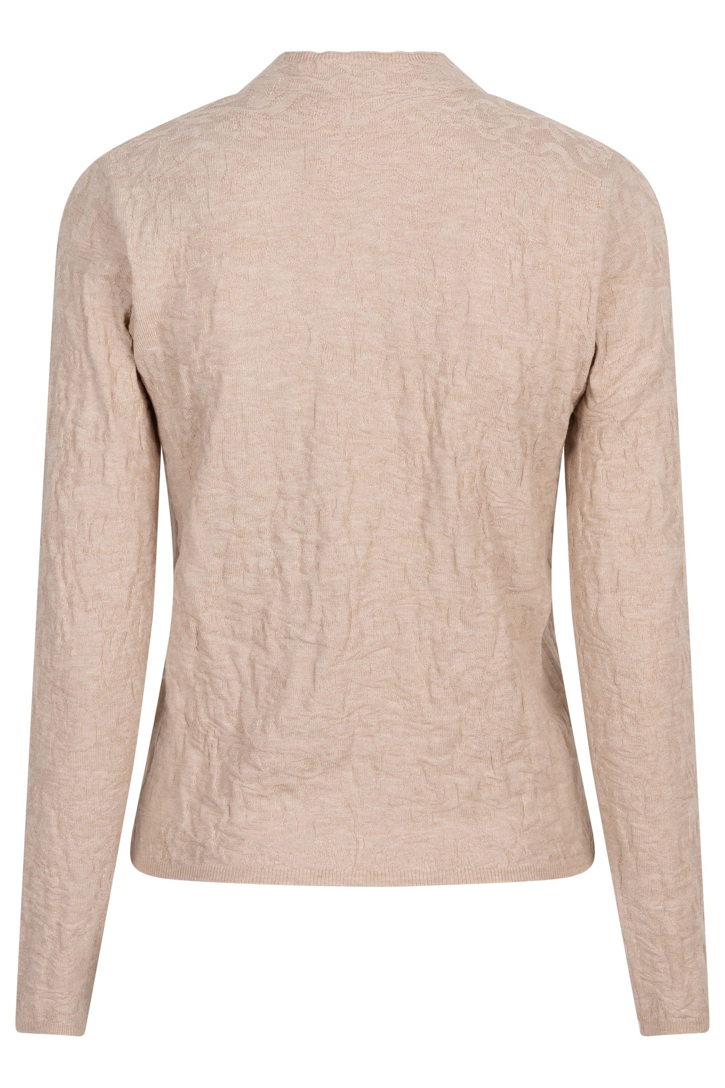 SWEATER SOLID JACQUARD BEIGE 5