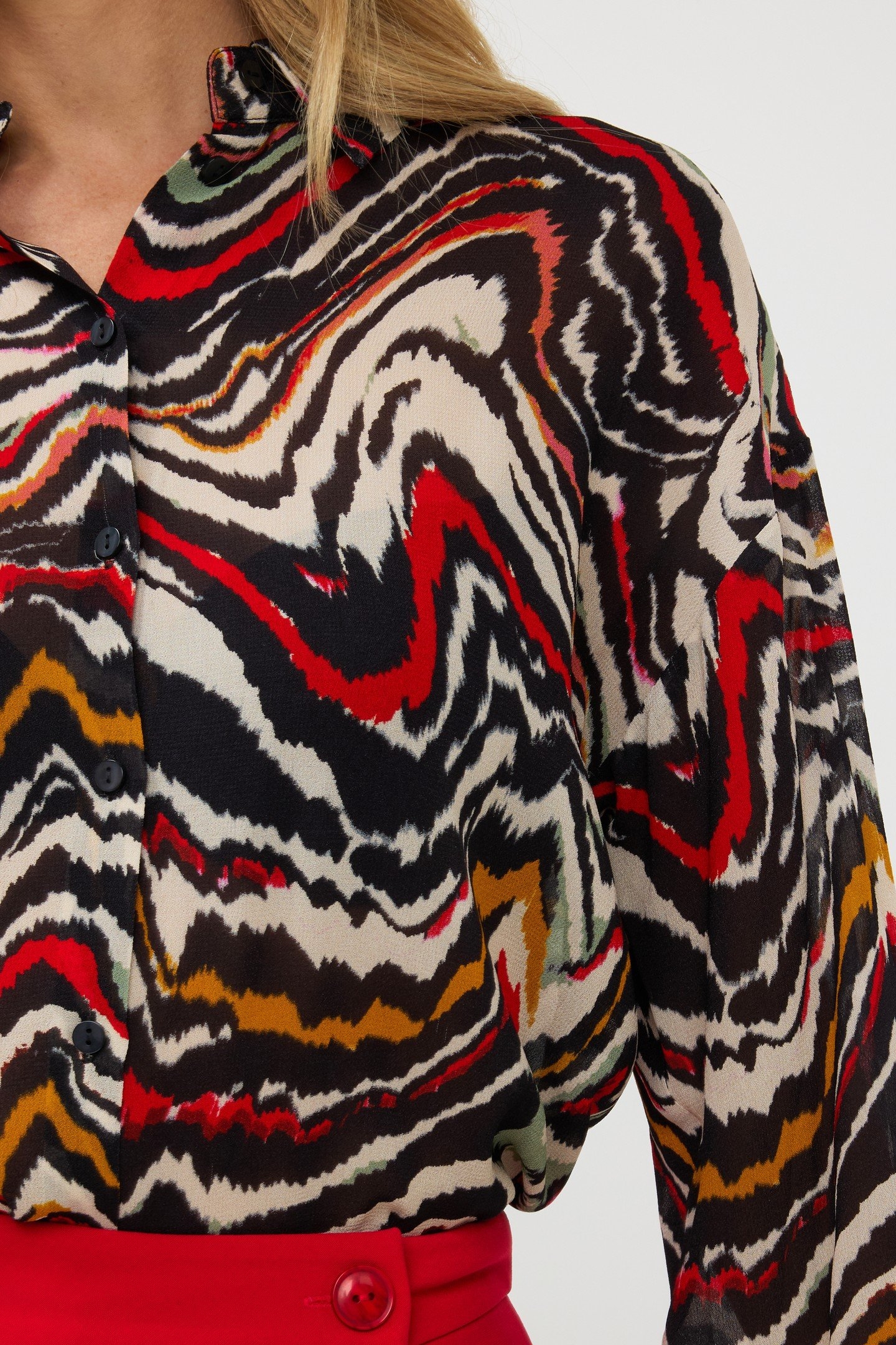 BLOUSE BASIC WAVES PRINT 5