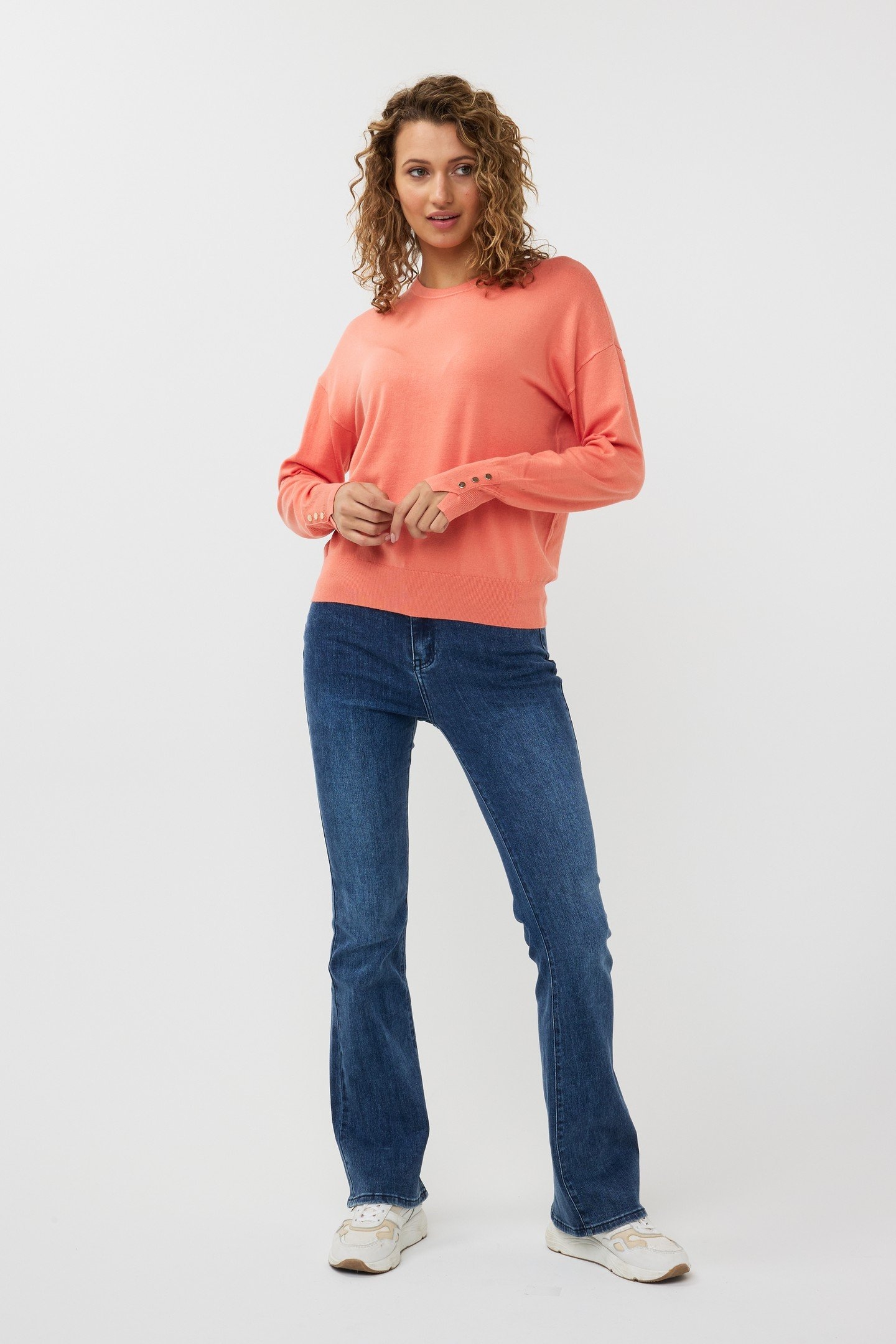 SWEATER R-NECK BASIC KNIT AMBER GLOW 2