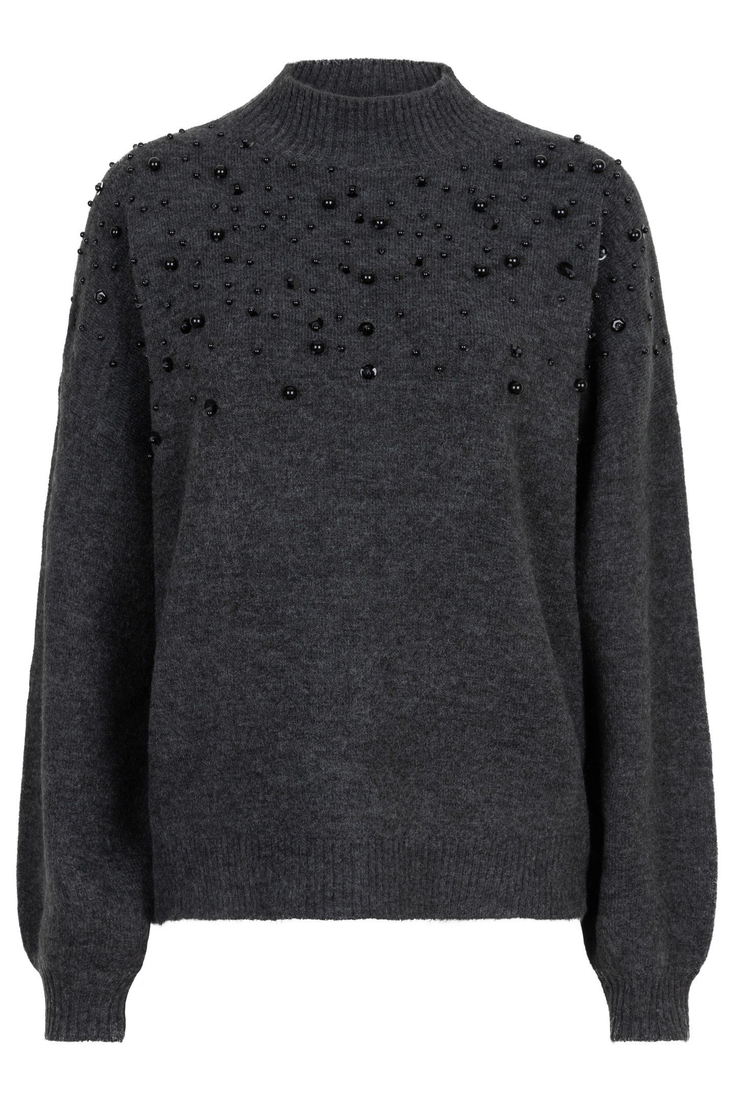 SWEATER BEADING DARK GREY 4