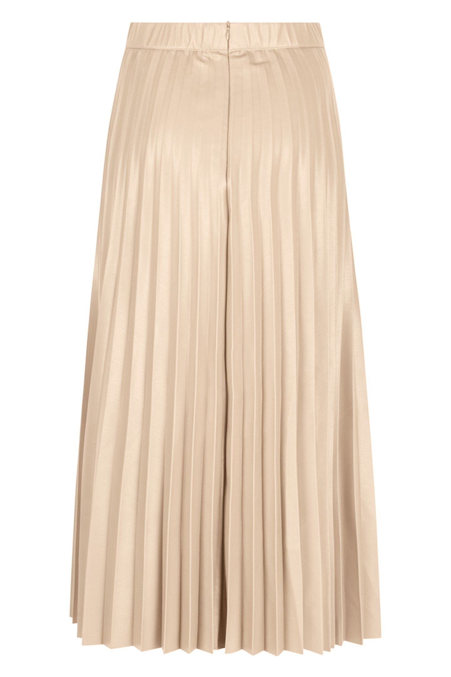 SKIRT PLISSE VEGAN LEATHER SAND 2
