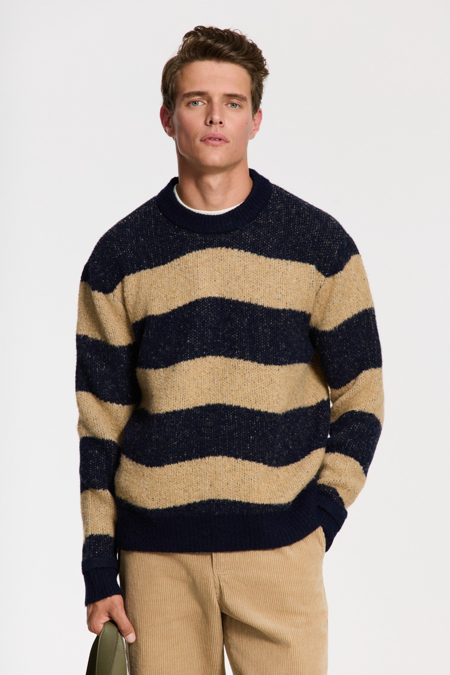 PIKE RELAXED FIT WAVE PULLOVER BLUE CLAY WAVE 1