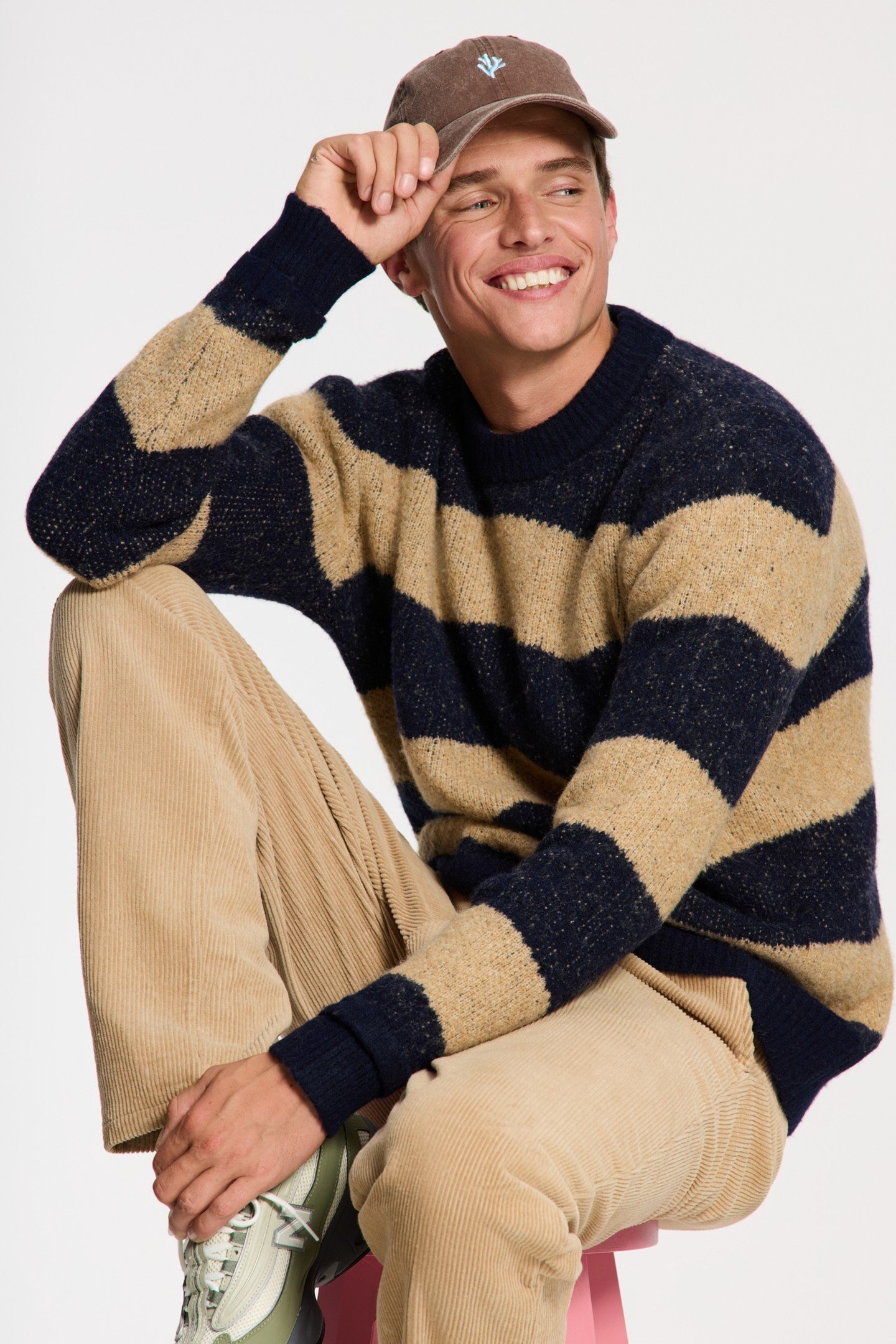 PIKE RELAXED FIT WAVE PULLOVER BLUE CLAY WAVE 7