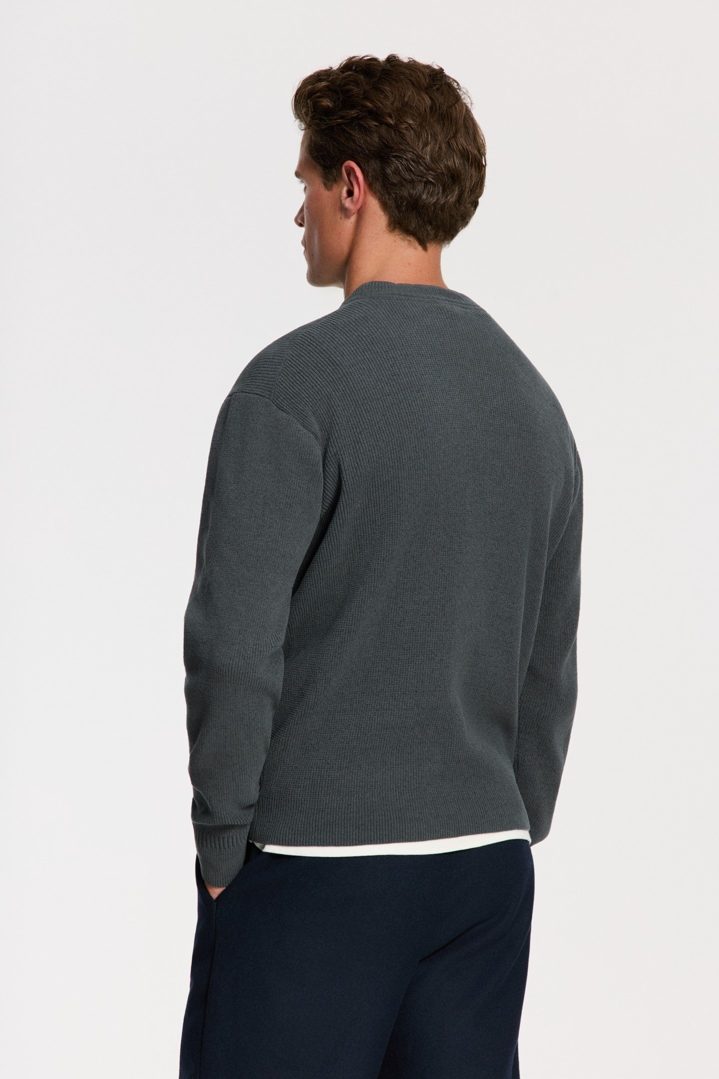 PIKE RELAXED FIT CHENILLE PULLOVER GREEN SMOKEY 5