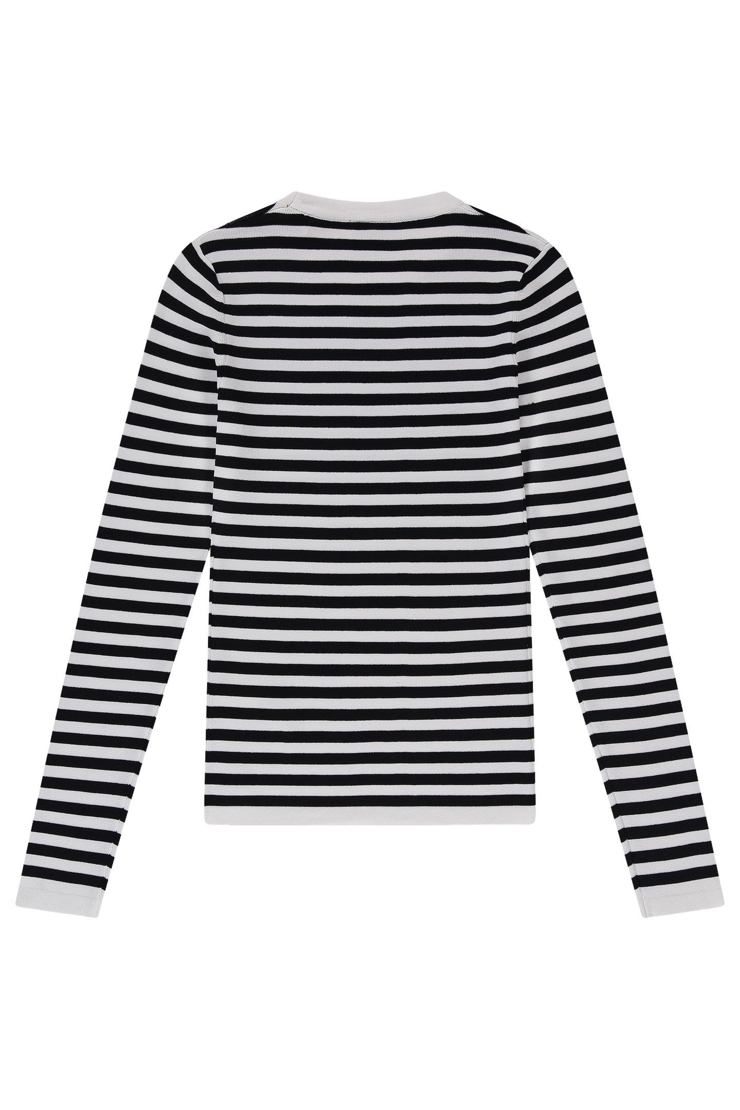 JOLIE LS STRIPE PULLOVER BLACK/OFF WHITE 2