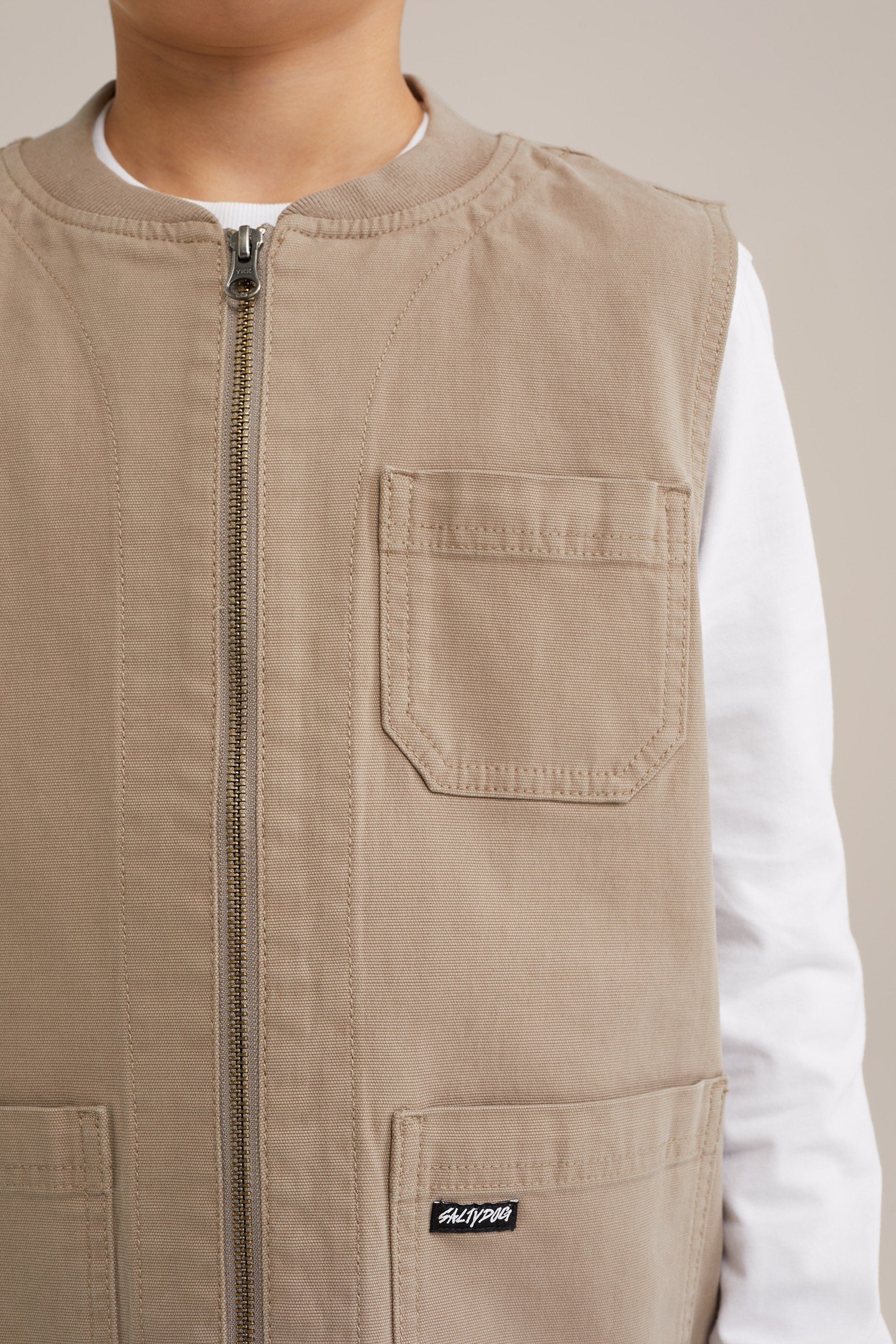 BOYS BODYWARMER LIGHT BROWN 5