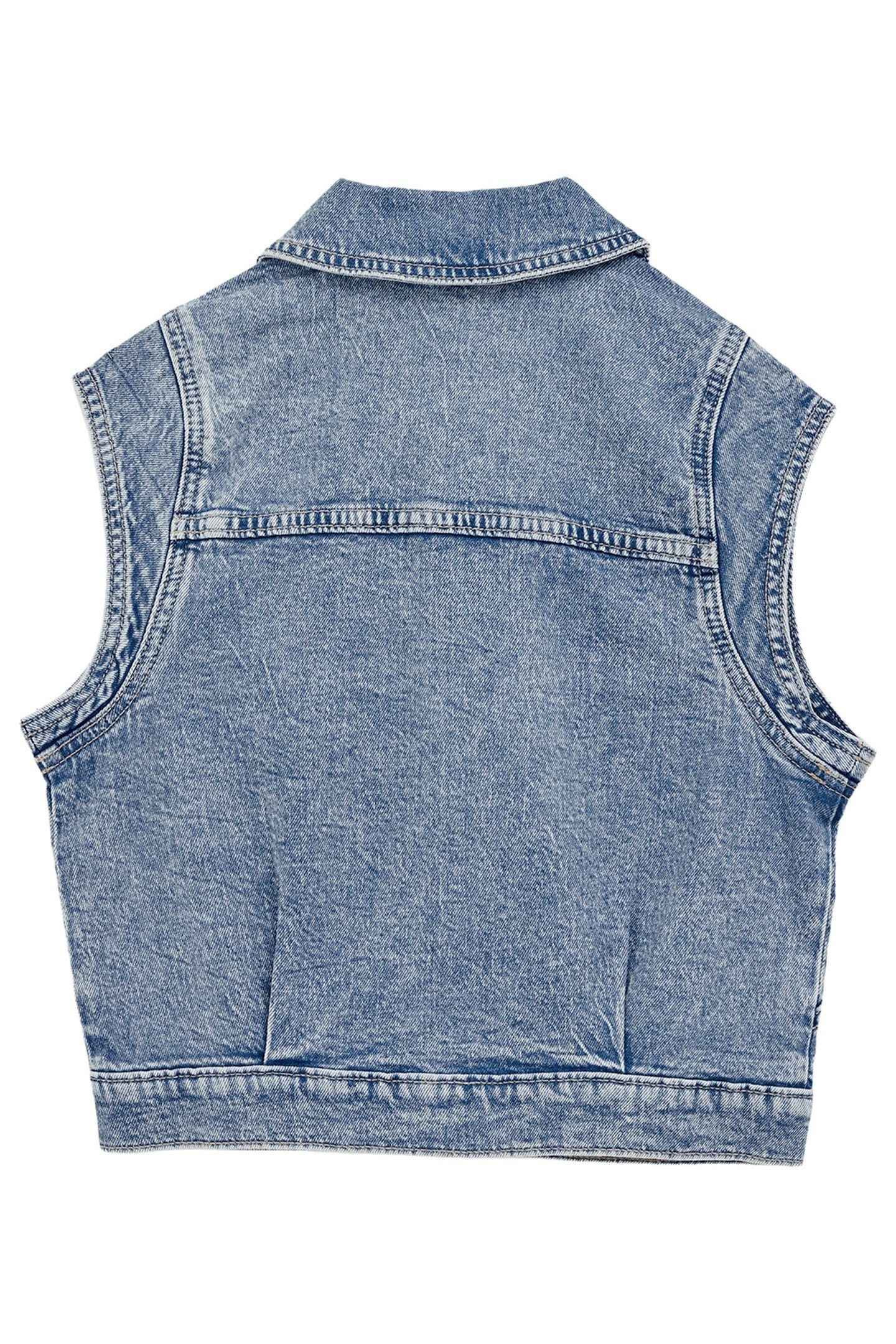 GIRLS GILET LIGHT BLUE 2