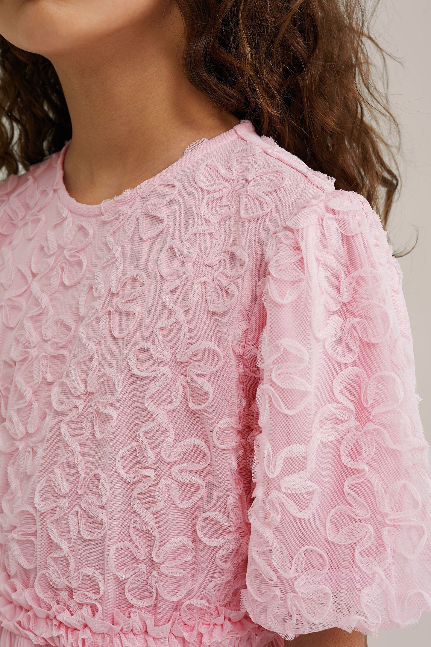 GIRLS DRESS MAXI LENGTH LIGHT PINK 5