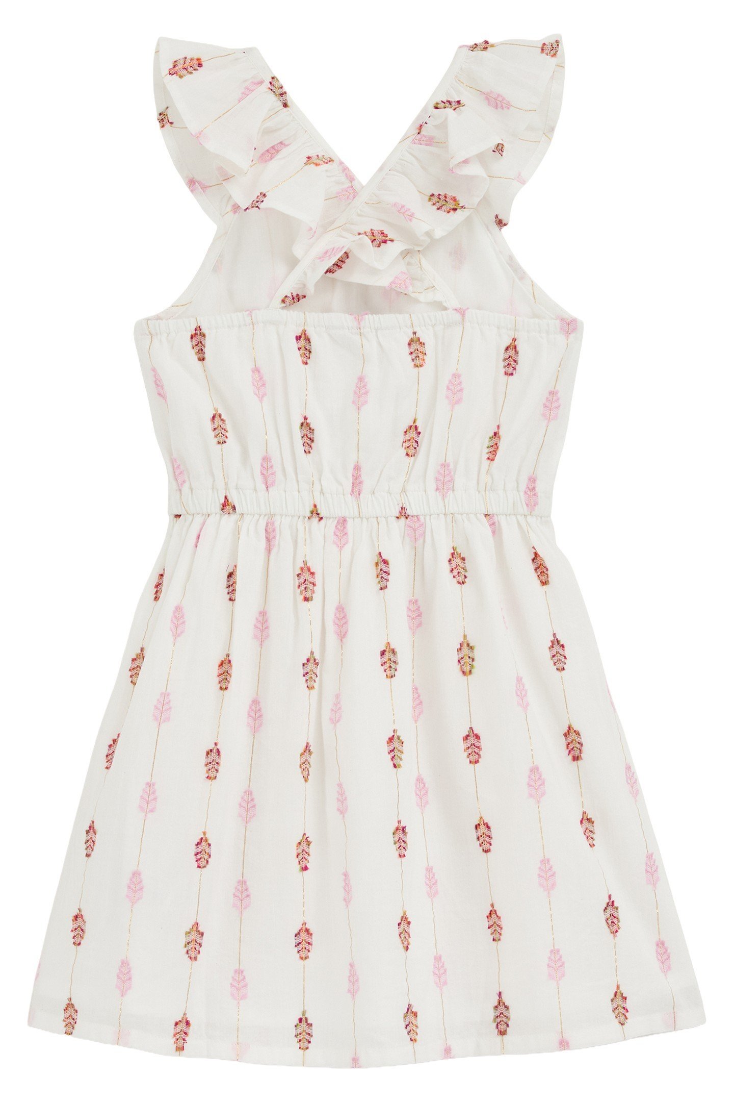 GIRLS DRESS MID LENGTH WHITE 2