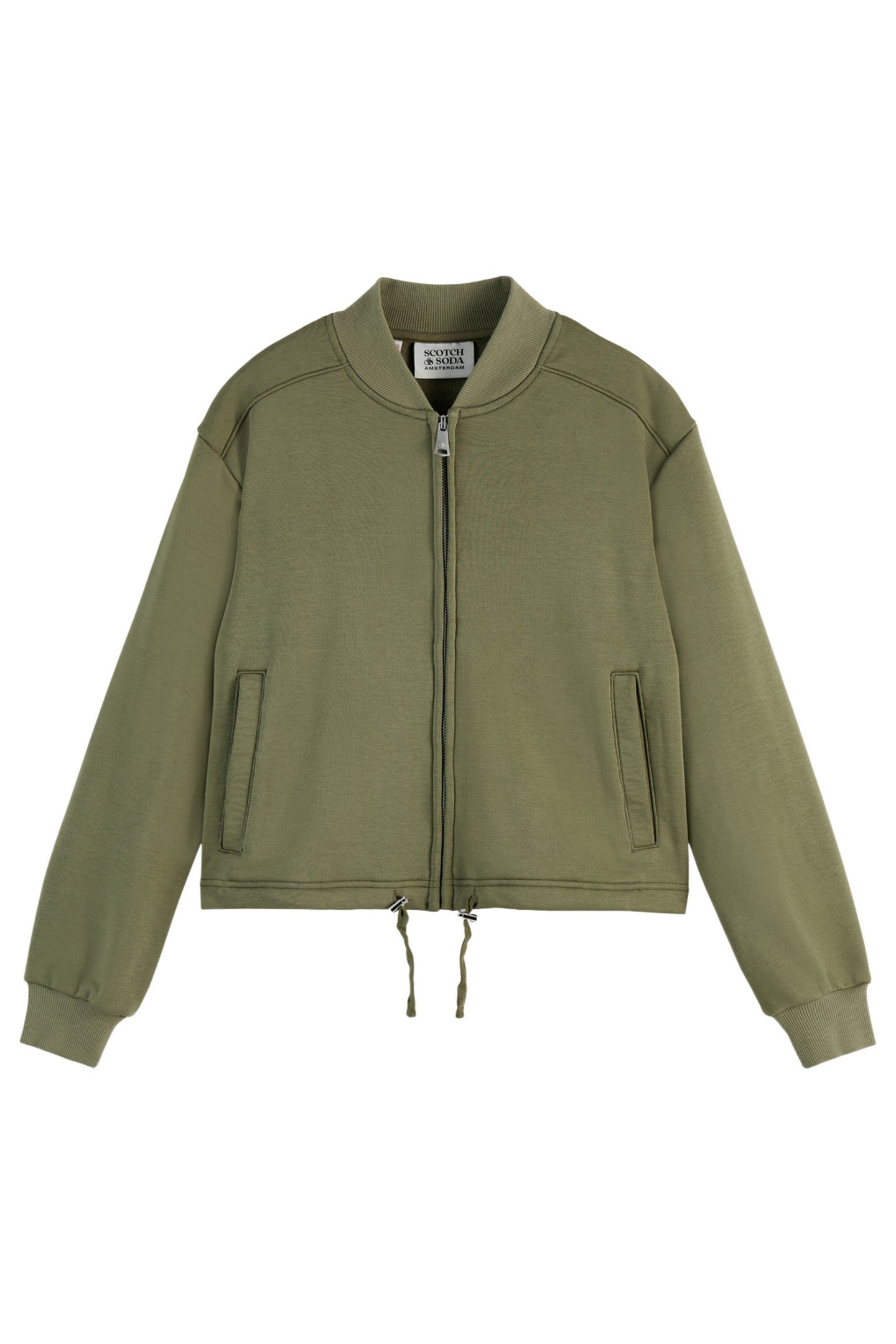 TENCEL JERSEY BOMBER WASHED MILITARY 1