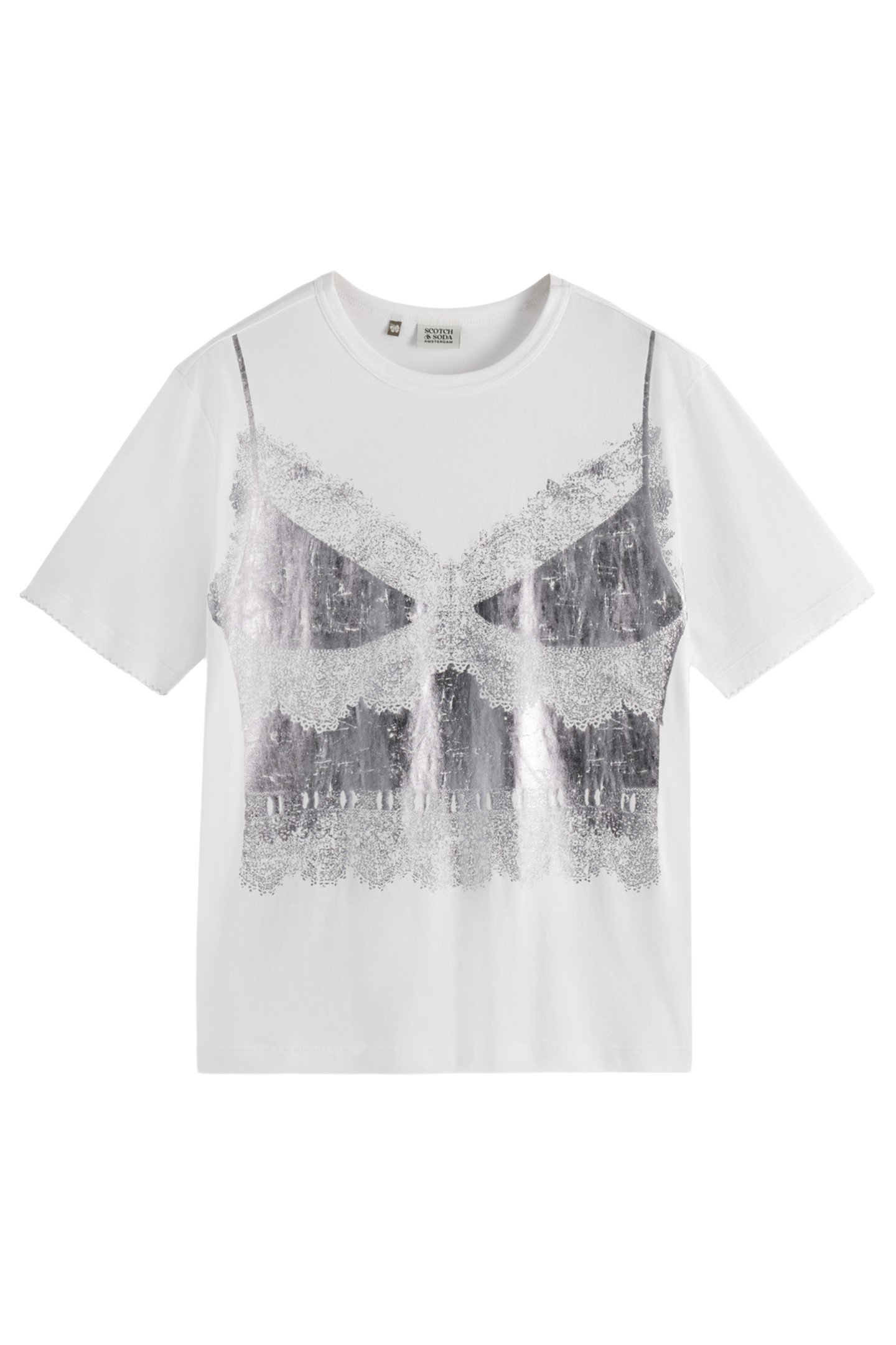 FOIL PRINT LOOSE T-SHIRT WHITE 1