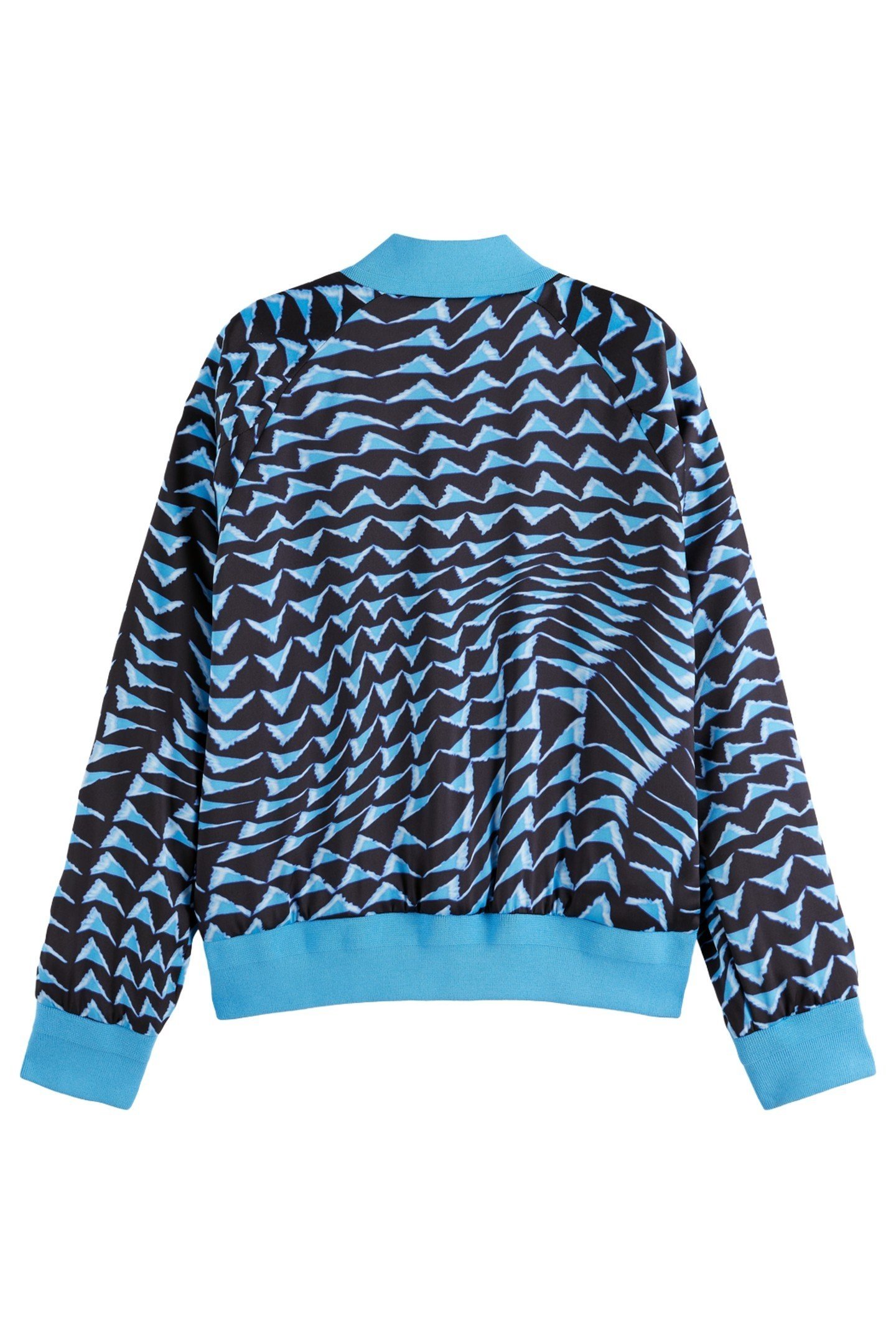 REVERSIBLE PRINTED BOMBER HOUSE OF MIRRORS BLUE/ BLACK 7