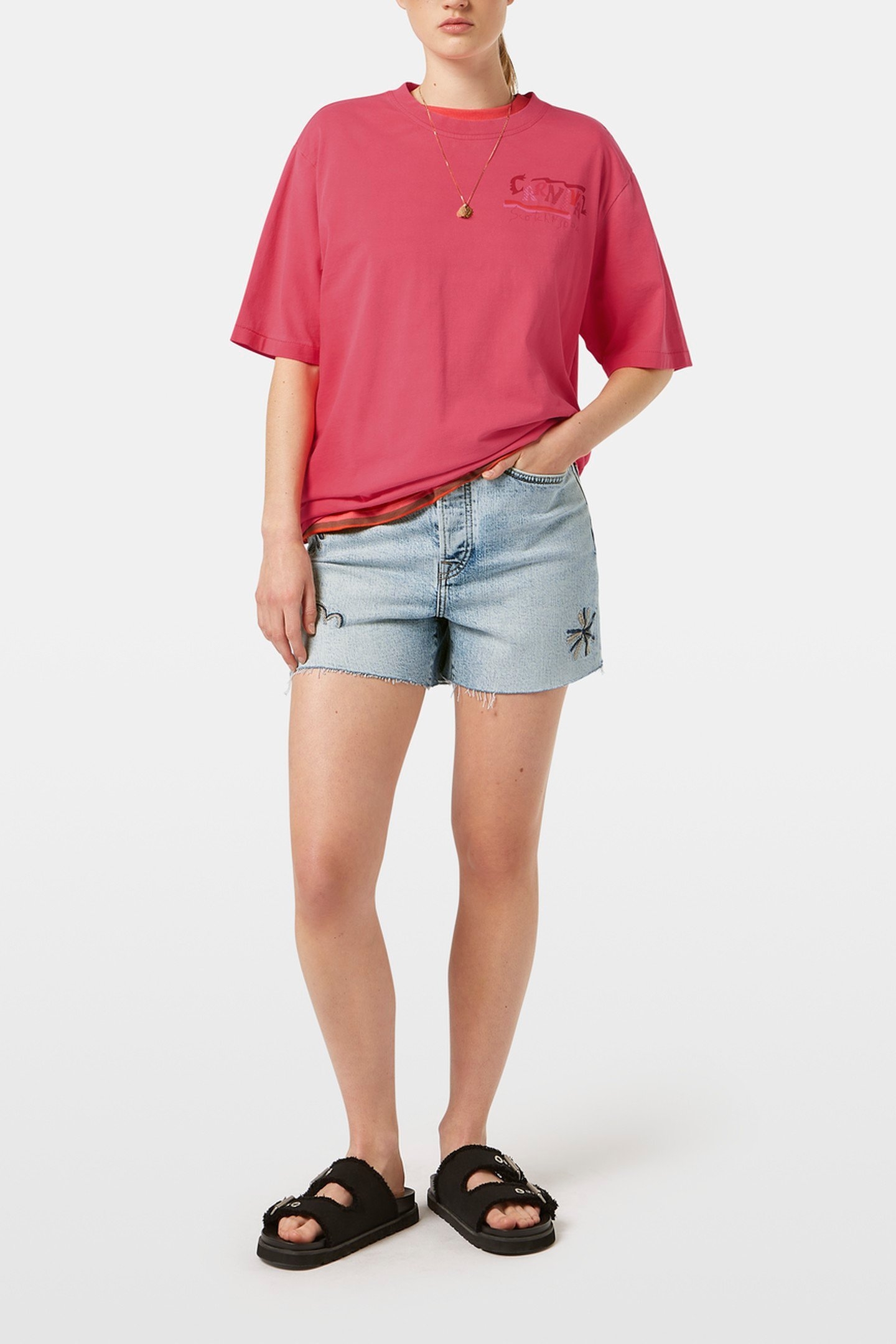 THE RAY CUT OFF DENIM SHORT SPRING LIGHTS 1
