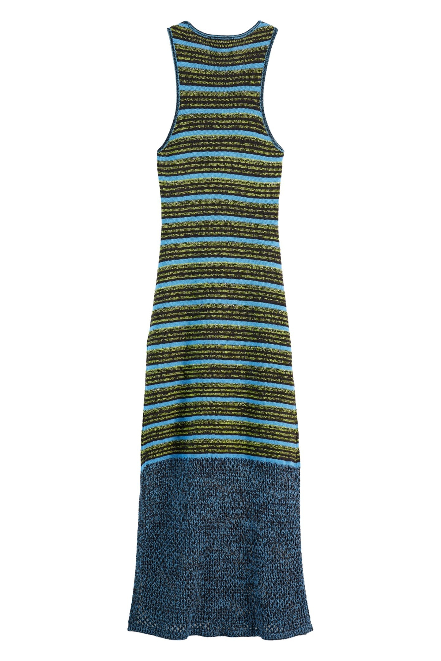 SEQUIN STRIPE KNITTED DRESS WASHED BLACK 6