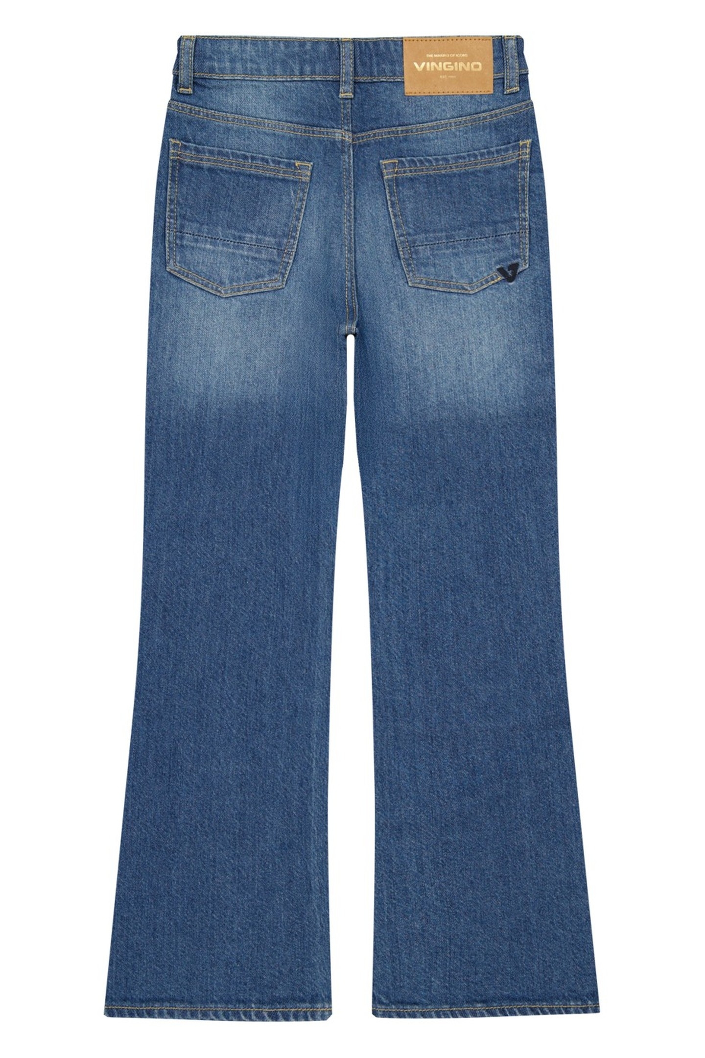 GIRLS CRISTIE FLARE JEANS MID BLUE WASH 2