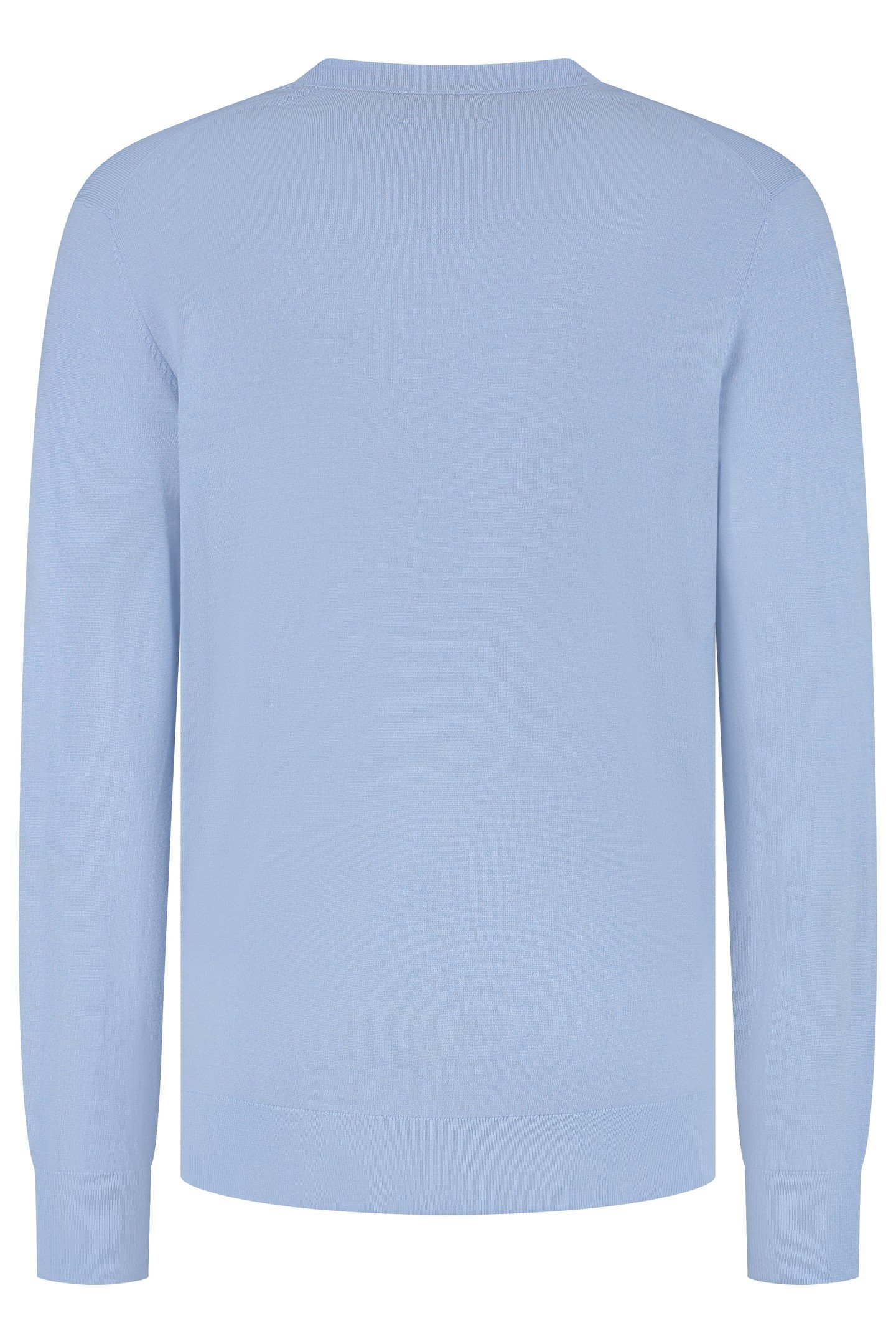 V NECK100% MERINO ALPINE BLUE 2