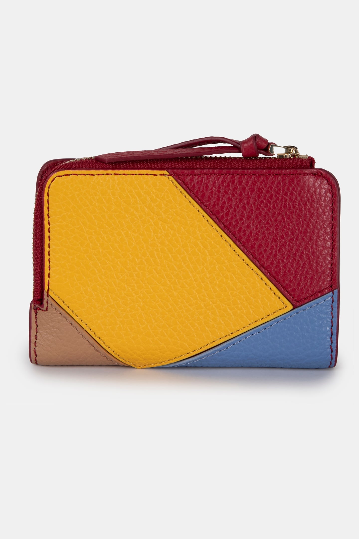 LEATHER WALLET IN COLOUR BLOCK 3