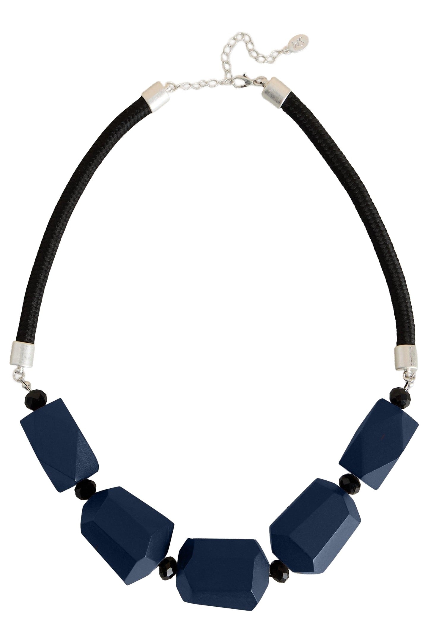 CARNATION BEADED NECKLACE DARK NAVY 1
