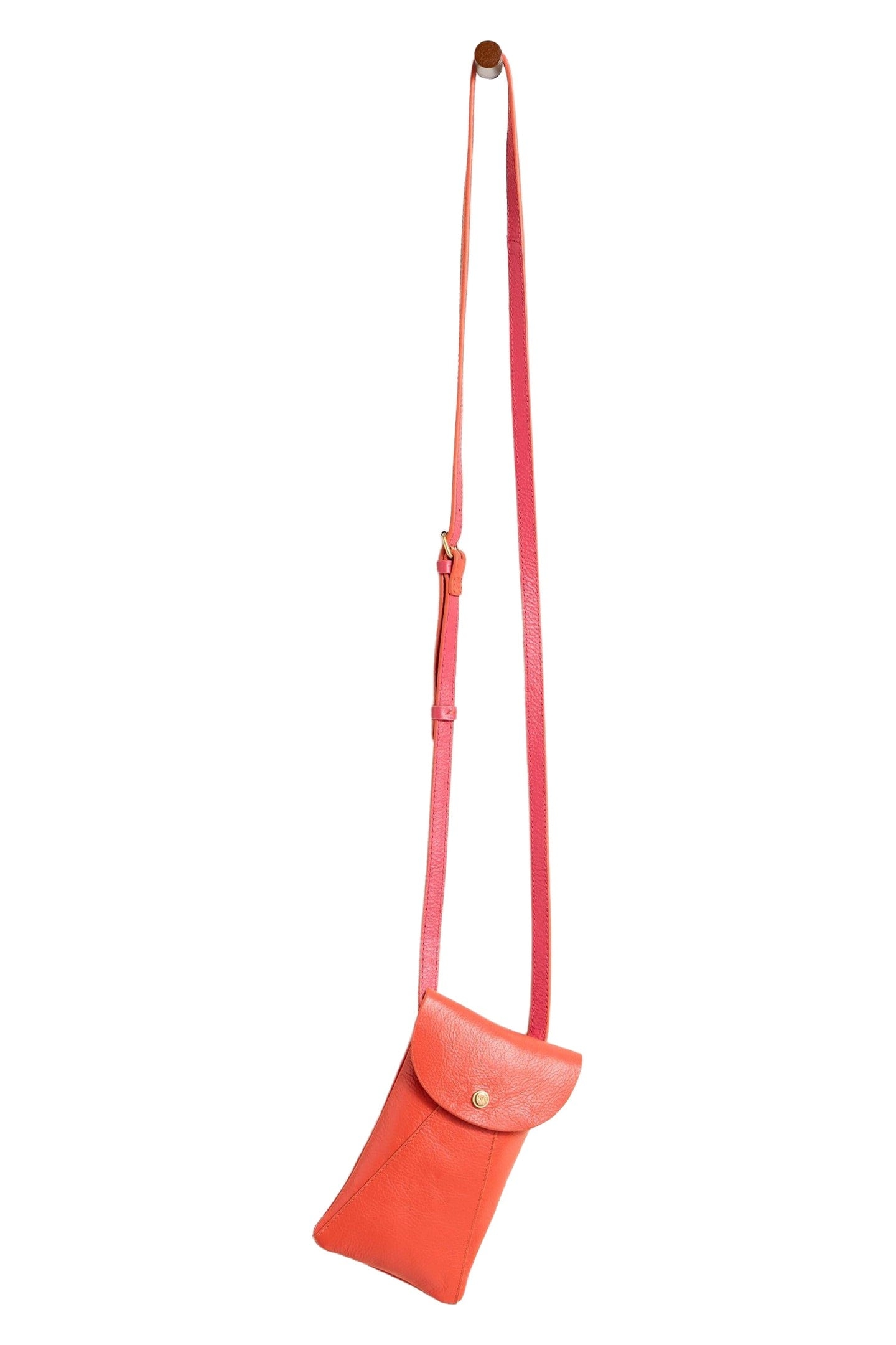COCO LEATHER PHONE BAG BRIGHT RED 3