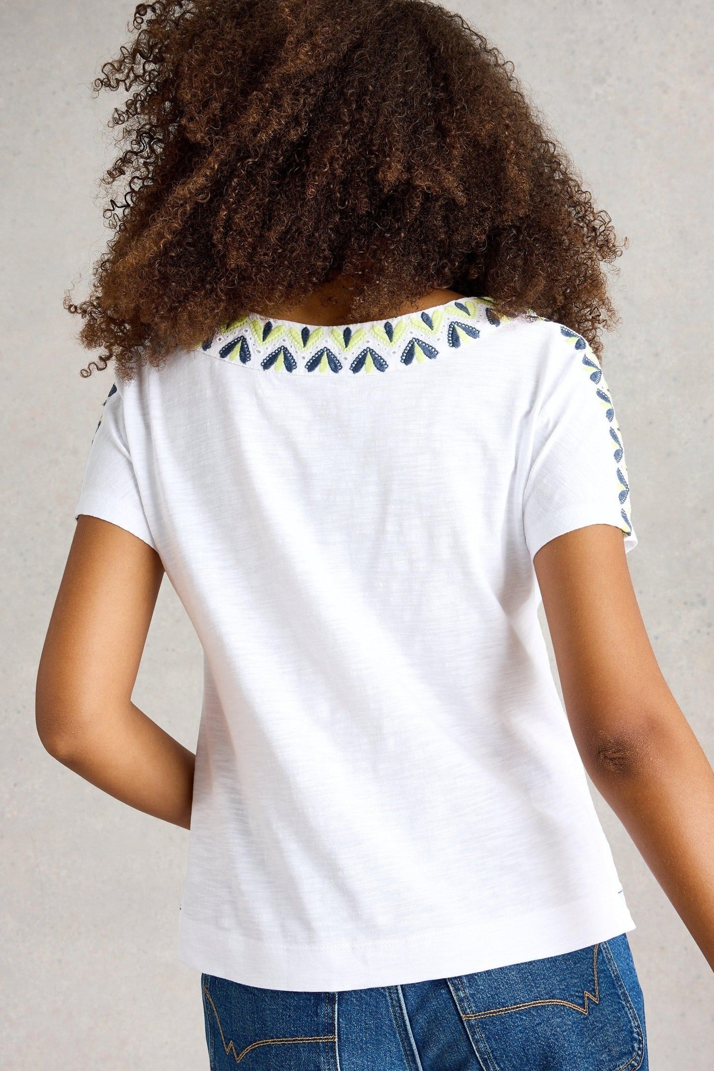 NEVA EMBROIDERED TOP WHITE MULTI 3