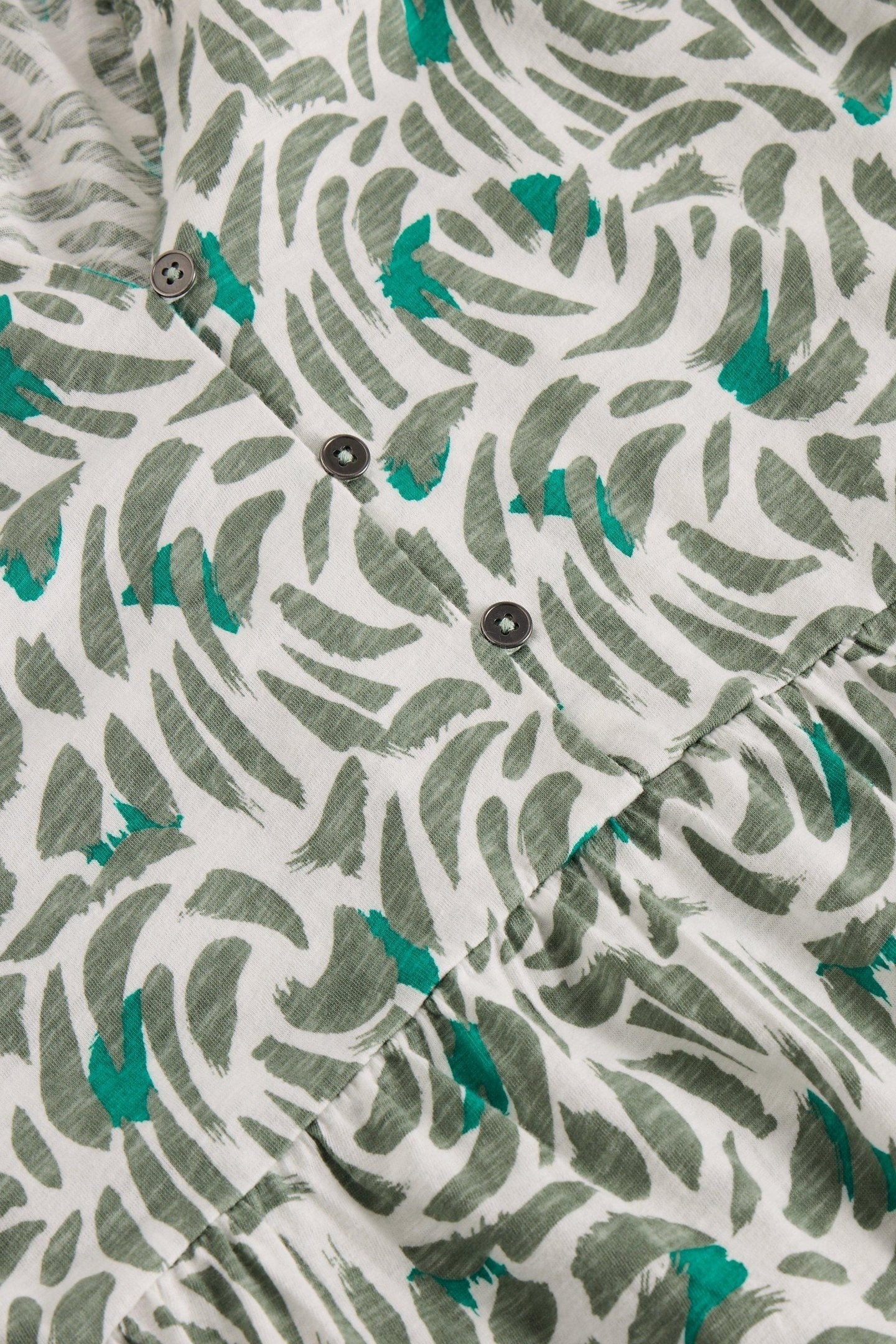 MARLIE BUTTON TUNIC GREEN PRINT 5